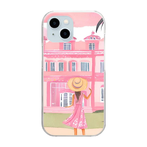 ピンクな楽園 Clear Smartphone Case