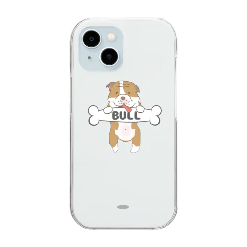 ぶらさがり犬🐶ブルドッグ Clear Smartphone Case