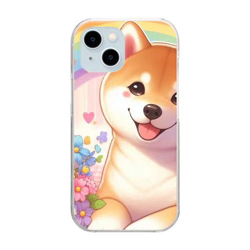 夢の中の柴犬 Clear Smartphone Case