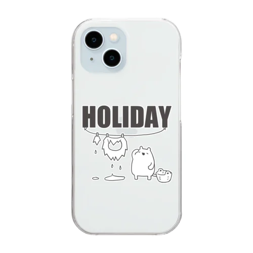 【HOLIDAY】ライオンさんの休日 Clear Smartphone Case