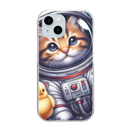 宇宙へお散歩 Clear Smartphone Case