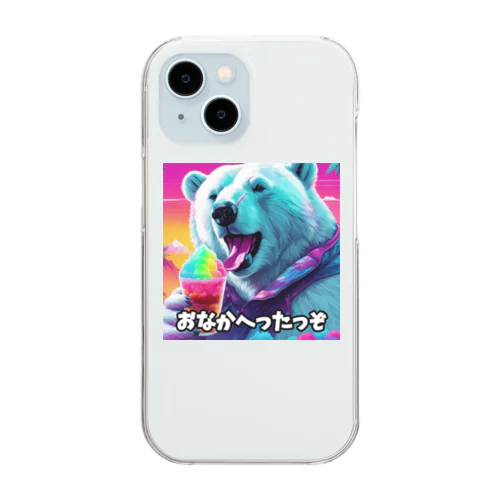 夏が大好き！しろくまん♡ Clear Smartphone Case