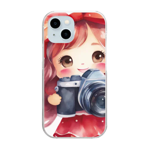 リボンカメラガール Clear Smartphone Case