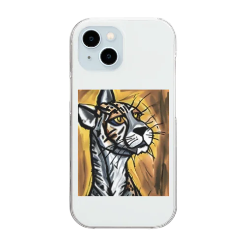 野生の猫 Clear Smartphone Case