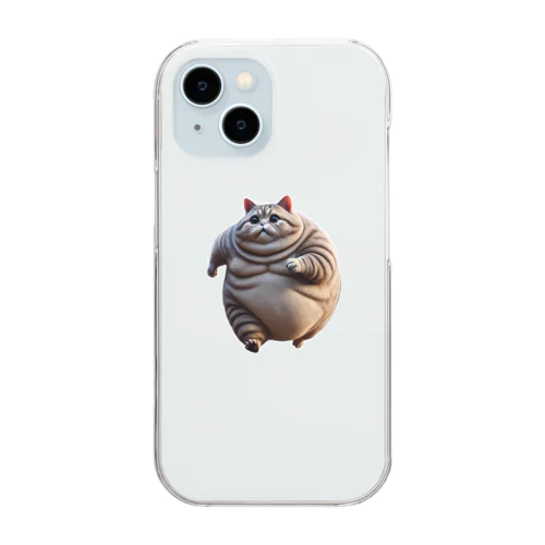 ぽっちゃり猫 Clear Smartphone Case