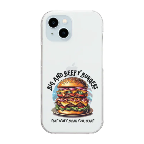 あなたを満足させるバーガーを! Clear Smartphone Case