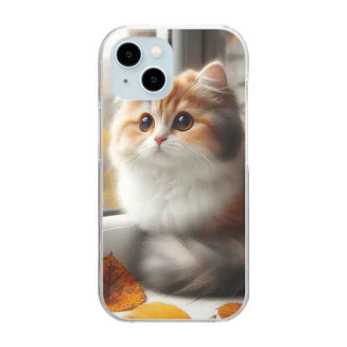 かわいい三毛猫グッズ Clear Smartphone Case