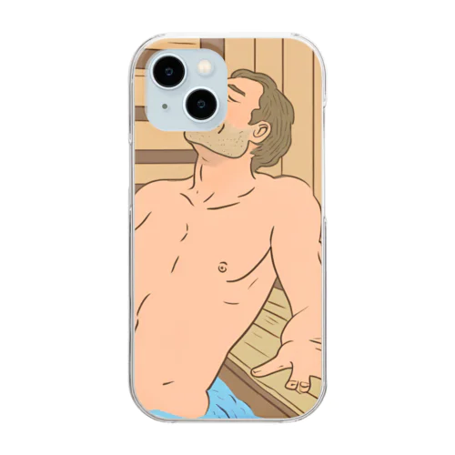 ととのうおじさん Clear Smartphone Case