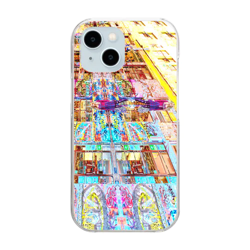 鏡面反射の坂道アート　Model「Vika_Glitter」 Clear Smartphone Case