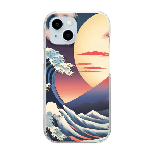 浮世絵 Clear Smartphone Case