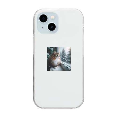 ノルウェージャンフォレストキャット　Tシャツ　クリアファイル　パーカー Clear Smartphone Case