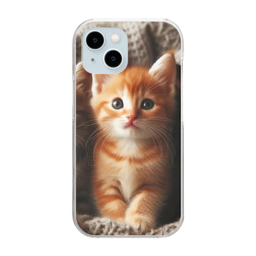 3匹の猫ちゃんグッツ Clear Smartphone Case