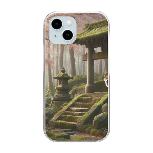 神社廃墟1 Clear Smartphone Case