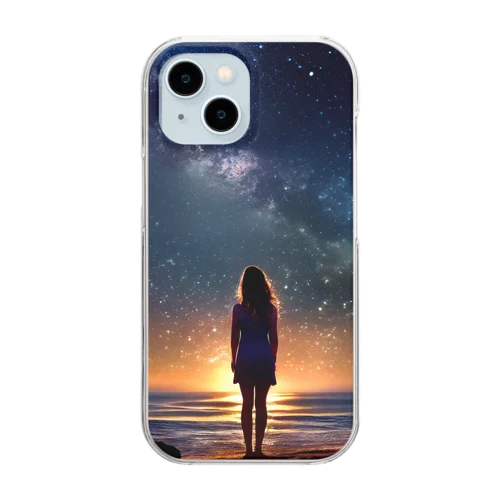 夏の夜 Clear Smartphone Case