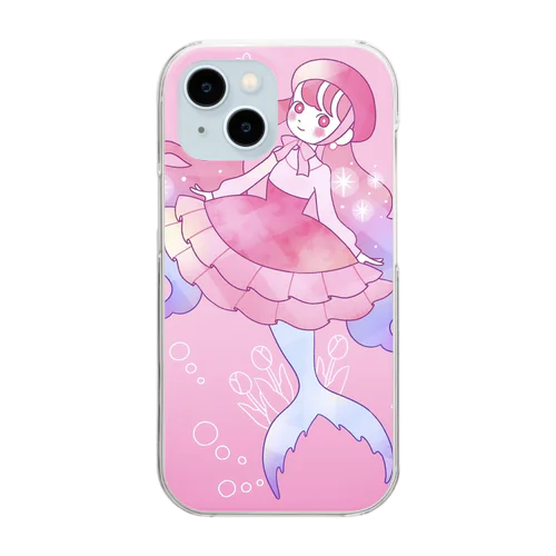 マーメイドガール Clear Smartphone Case