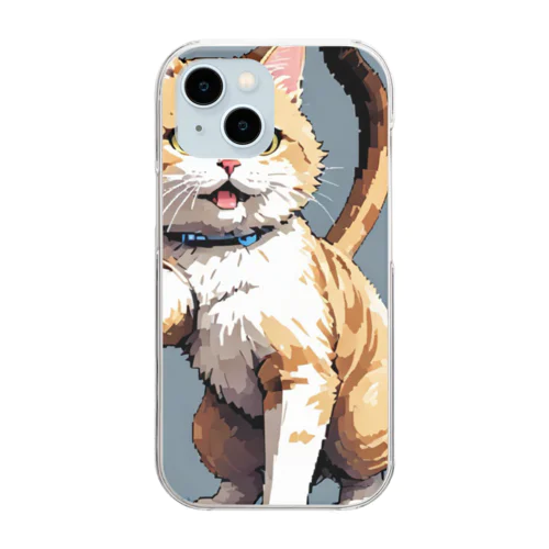 踊る猫 Clear Smartphone Case