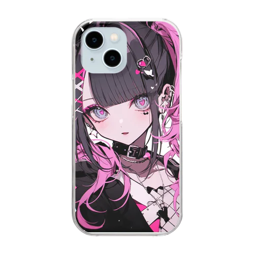 ピンク髪女の子 Clear Smartphone Case