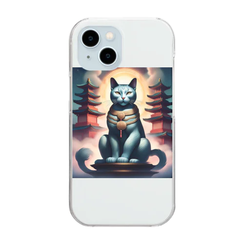 大仏風猫 Clear Smartphone Case