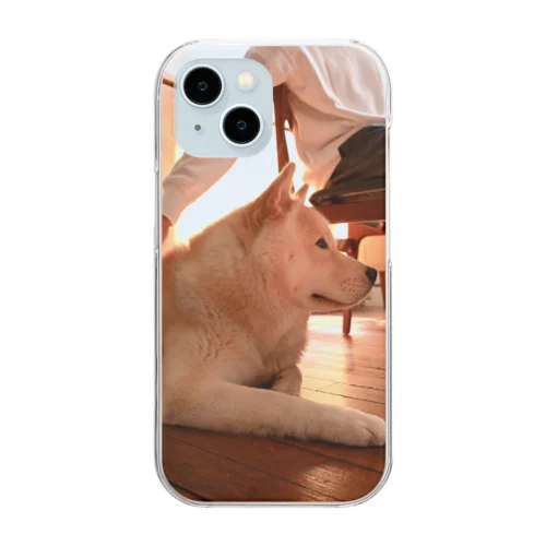 大好きな犬と一緒に撮った忠実な写真🐾 Clear Smartphone Case