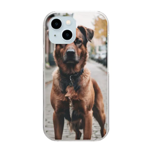 強くて独立心旺盛な犬を写した素敵な写真🐕✨ Clear Smartphone Case