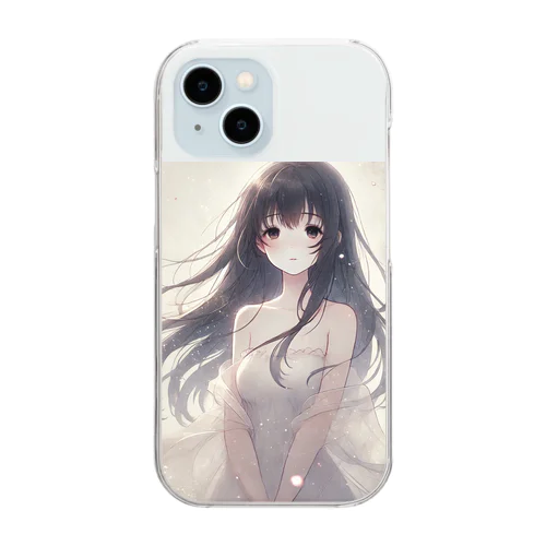 儚い少女 Clear Smartphone Case