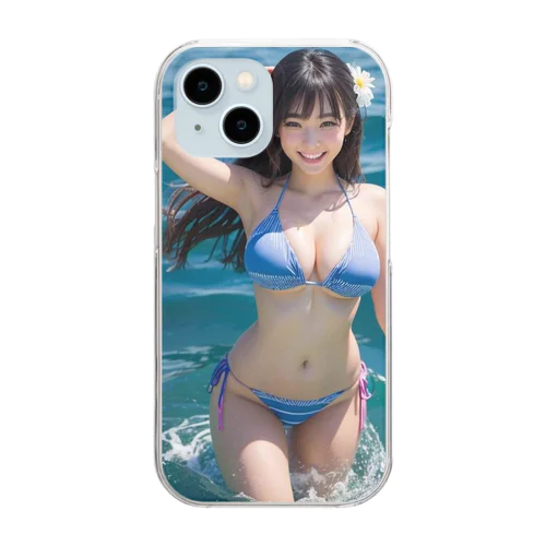 AI美女グラビア9 Clear Smartphone Case