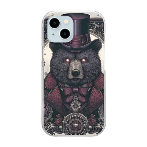 クマ紳士Ａ Clear Smartphone Case