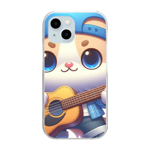 にゃんこ🐱のリズムにノッテ🎵 Clear Smartphone Case