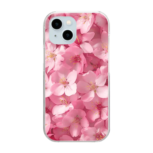 ピンクの花　桜　綺麗 Clear Smartphone Case