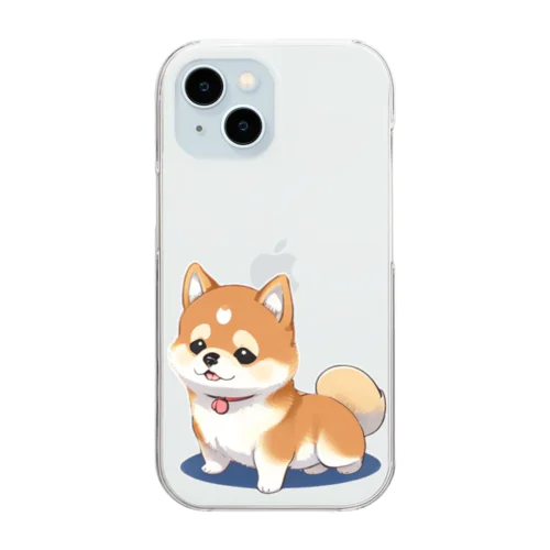 わんちゃ Clear Smartphone Case