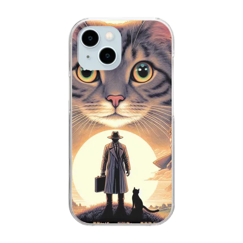 猫との遭遇２ Clear Smartphone Case