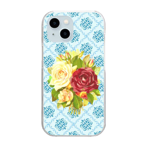 涼しげなバラの花 Clear Smartphone Case