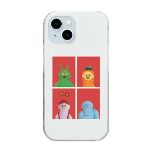 New生命証明写真~赤~ Clear Smartphone Case