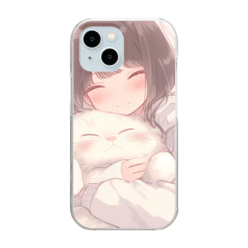 ふとい猫 Clear Smartphone Case