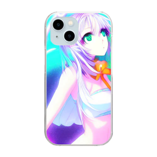 銀髪きゅぴきゅぴ★不思議ちゃんガール Clear Smartphone Case