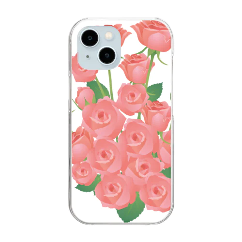 薔薇の花束 Clear Smartphone Case