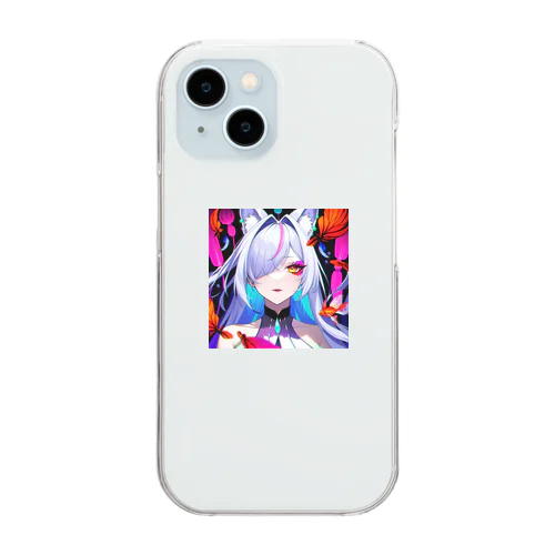 獣耳を持つ美しい女性 Clear Smartphone Case