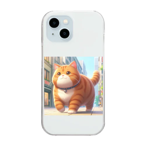 デブ猫 Clear Smartphone Case