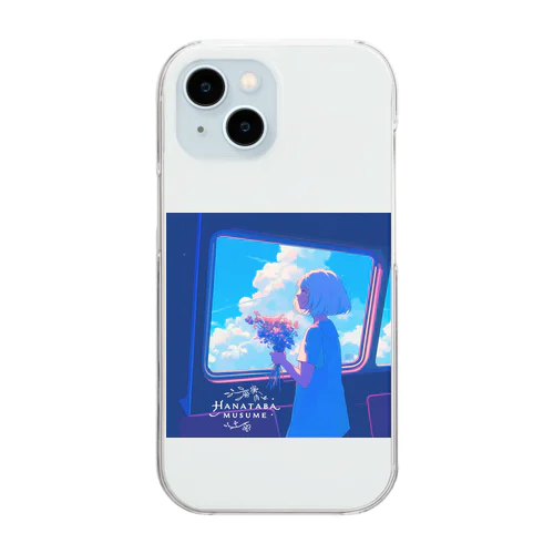 A Girl and Flowers on the Journey Clear Smartphone Case