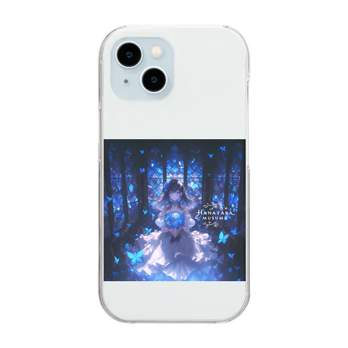 The Girl of Blue Flowers Shining in the Still Night Clear Smartphone Case