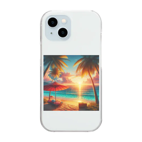 At the beach Clear Smartphone Case