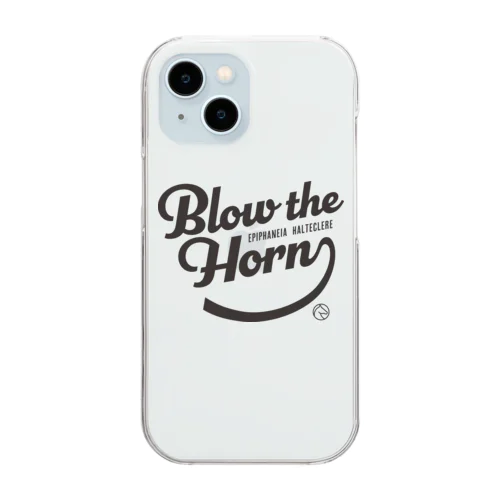 ブローザホーン（タイポグラフィBLACK） Clear Smartphone Case