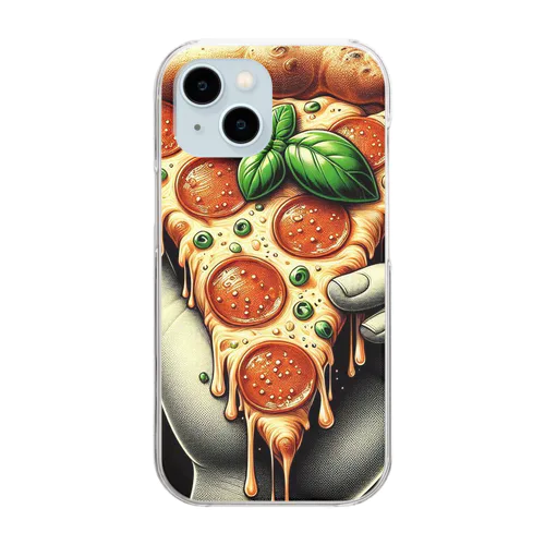 おしゃれなpizzaのグッズ Clear Smartphone Case