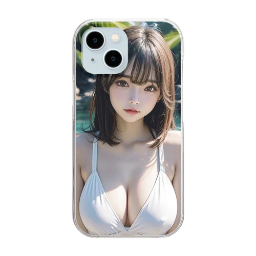 ＡＩ美女　リゾート地 Clear Smartphone Case