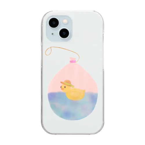 水ヨーヨーに住むアヒルさん① Clear Smartphone Case