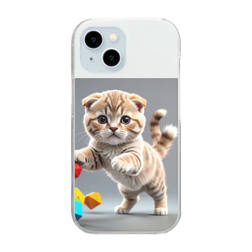 スコティッシュフォールド子猫ちゃん Clear Smartphone Case