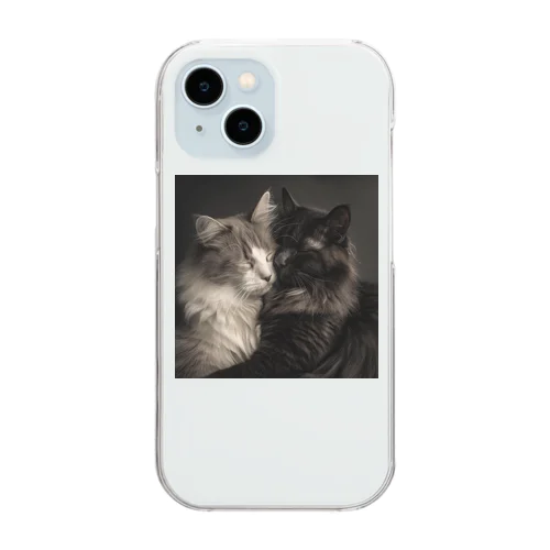 仲良し猫 Clear Smartphone Case