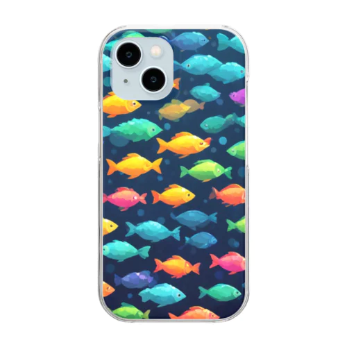 泳いでいる魚の鱗 Clear Smartphone Case