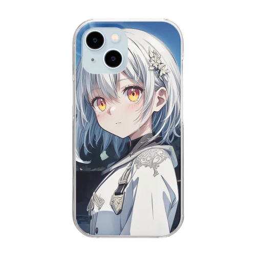 廃墟と虚空を見つめる少女💐 Clear Smartphone Case