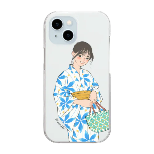 ゆかたまみこ Clear Smartphone Case